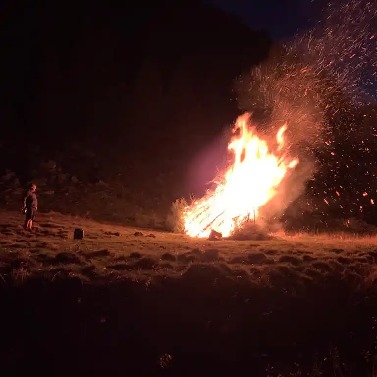 mid-August bonfire